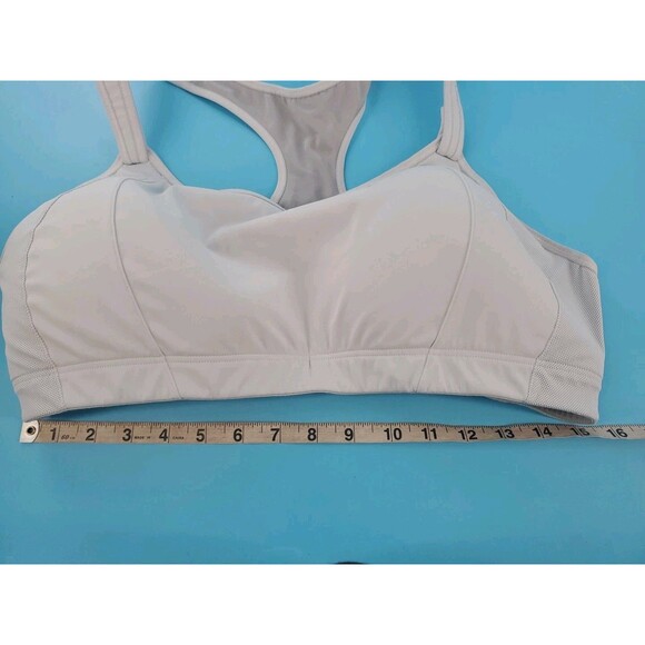 Syrokan Sports Bra Women's 42 DD Grey Mesh Detail Racerback Adjustable Straps - Picture 5 of 9